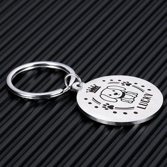 Foto 4 de 8 de krui Collar Perro Personalizado con Nombre,Placa Perro Grabada,Collares para Perro Personalizados,Chapa Perro…
