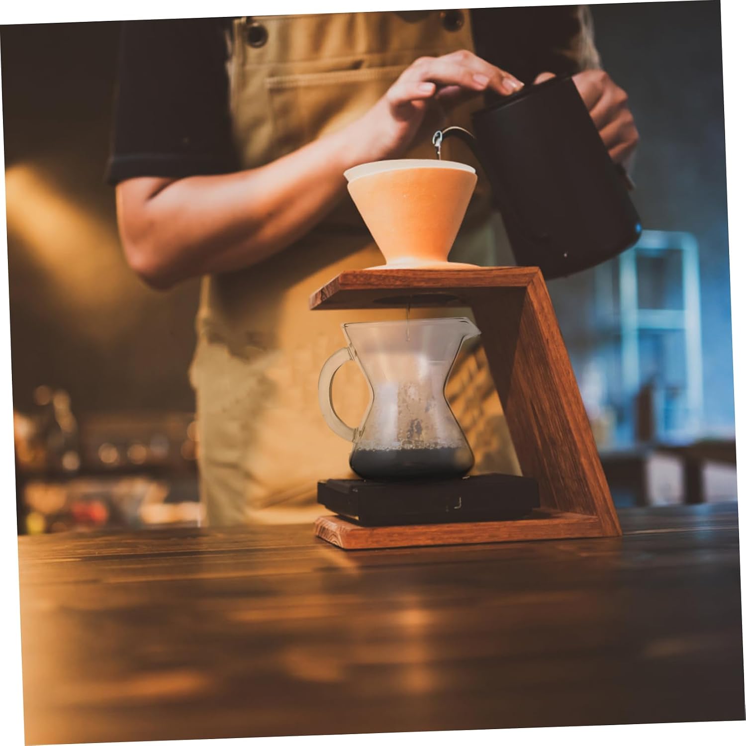 COLLBATH Creative Coffee Dispenser with Handle Design Heat Resistant Easy Pouring Coffee Kettle for Home Brewing Stylish and Choice
