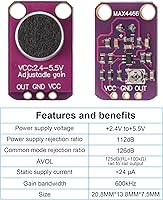 Vista 2 de 6 Pieces Electret Microphone Amplifier Module MAX4466 Adjustable Gain Blue Breakout Board