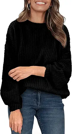 PRETTYGARDEN Fall Sweaters for Women 2025 Fashion Long Sleeve Casual Ribbed Knit Winter Clothes Pullover Jumper Tops