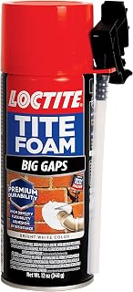 Loctite Tite Foam Big Gaps Spray Foam Sealant 12 oz - Expanding Polyurethane Fills Gaps Up to 3", Insulates & Seals Inside/Out