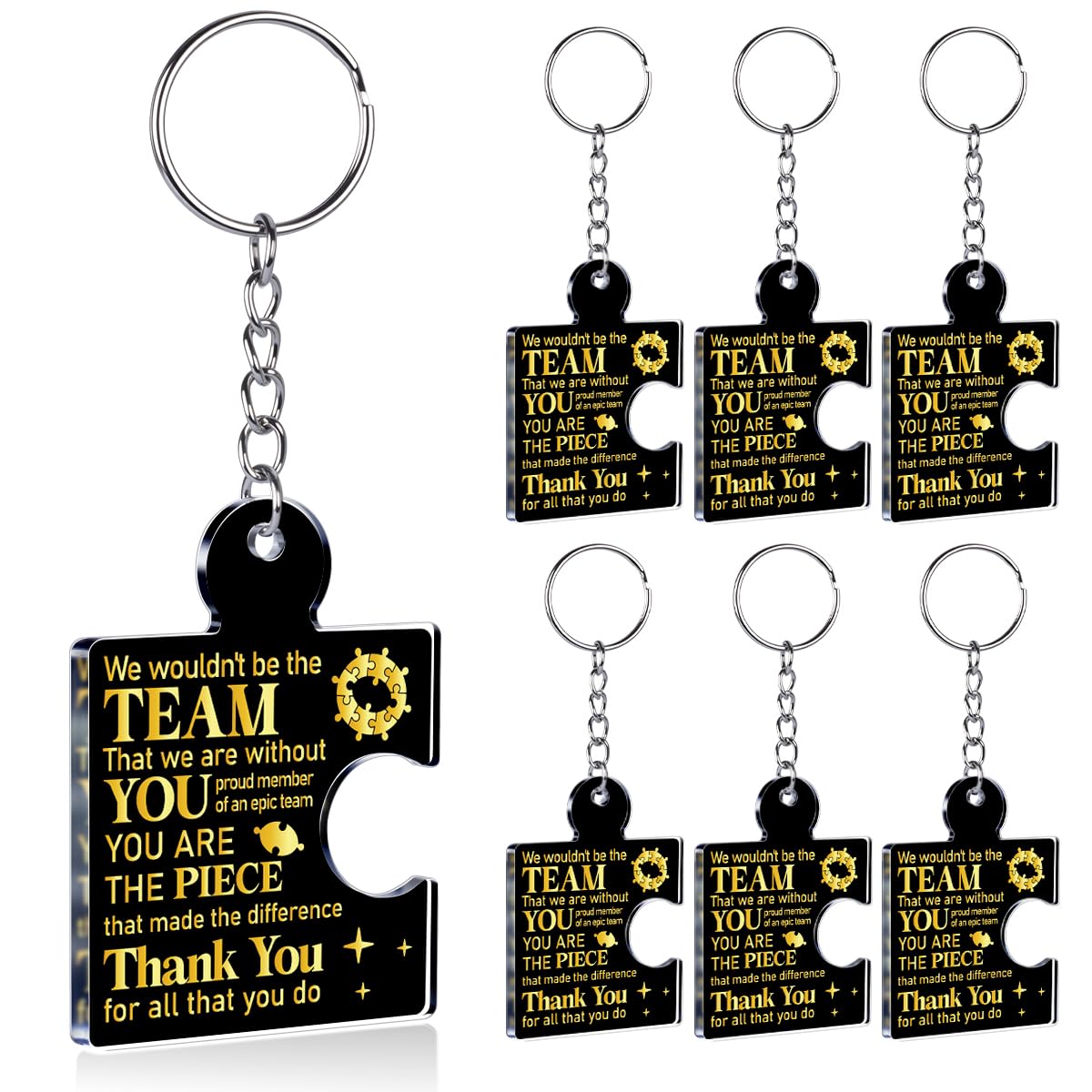 Team Appreciation Gifts Bulk Thank You Keychains for Coworkers