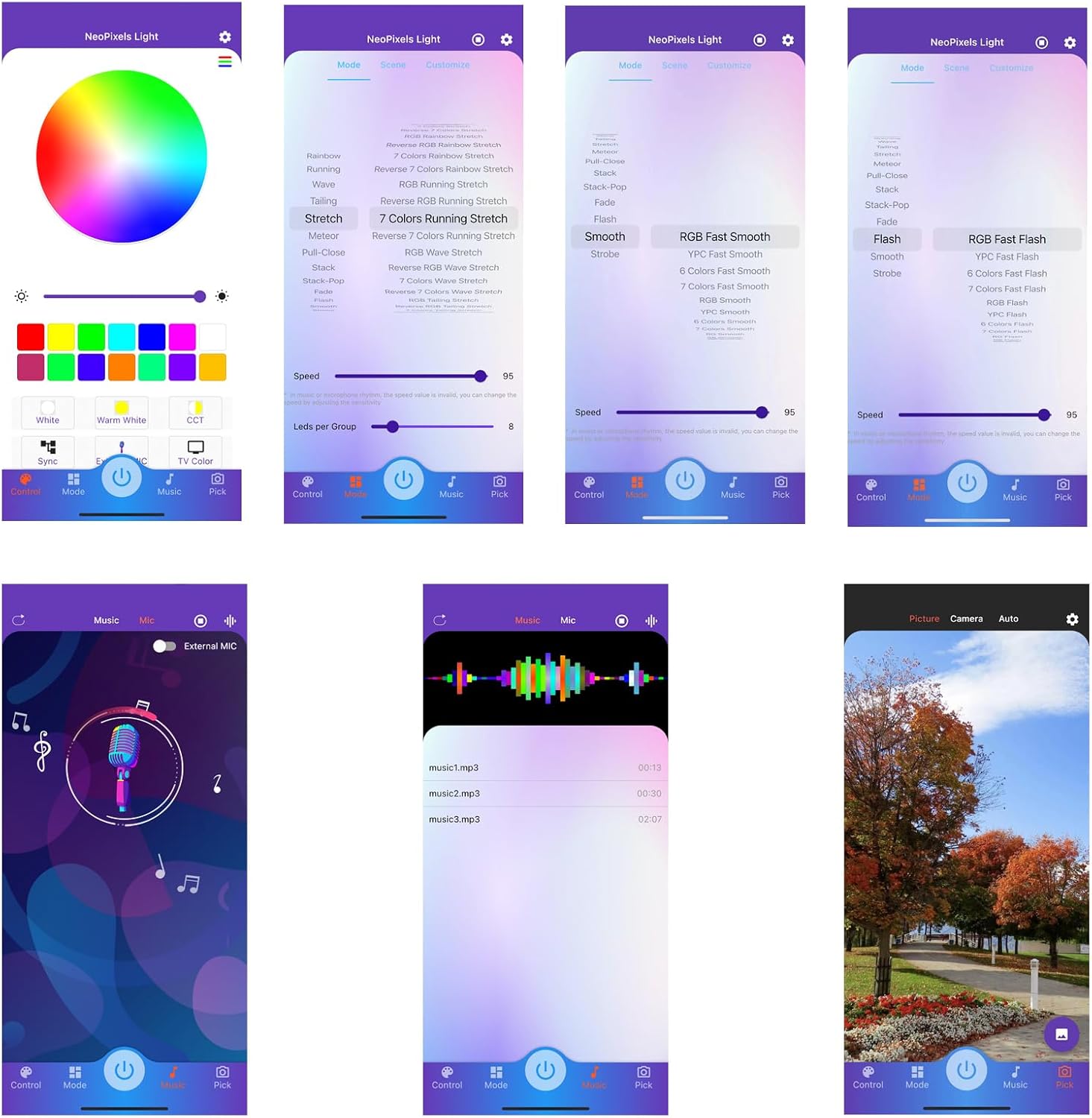 MIOBLUE LED Picture Light with App Control, 16in Battery Painting Display Lamp with APP Music Sync Dynamic Modes Artwork Light for Frame Portrait