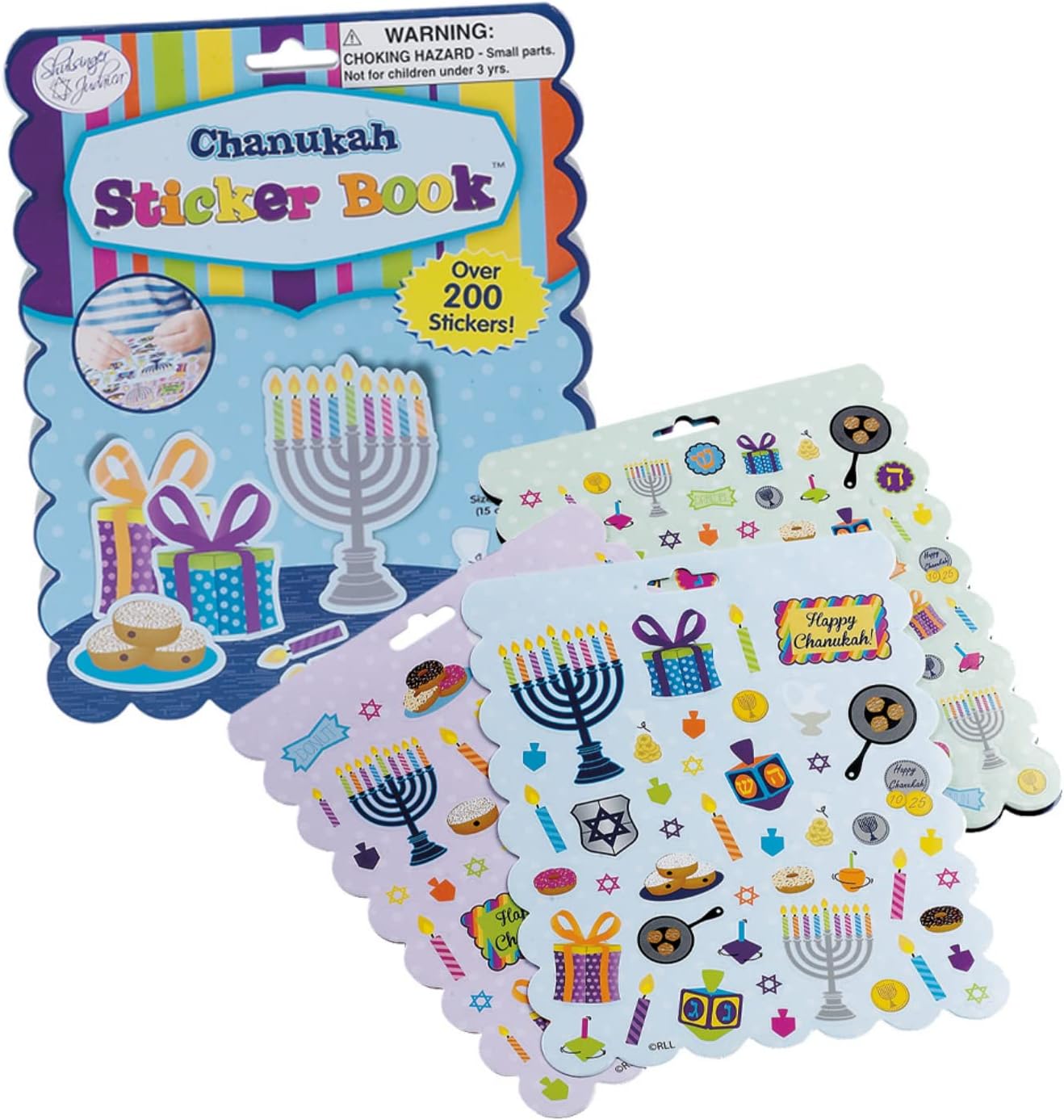 Rite Lite Hanukkah Sticker Book - Jewish Holiday Stickers - Over 200! Party Favors Gifts Decorations for Scrapbooks, Planners, and Rewards Chanukah Arts and Crafts for Endless Hours of Fun!