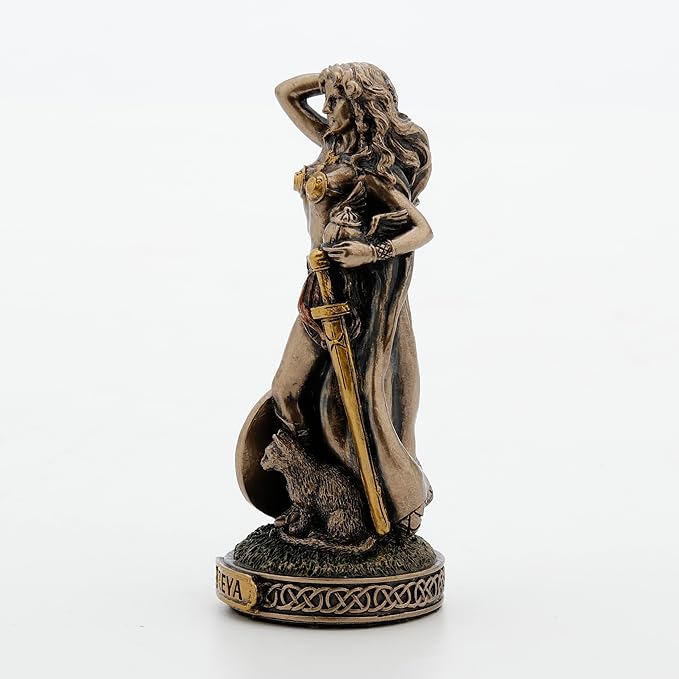 Figura Decorativa Freya Diosa Nórdica 3 3/8 Pulgadas Resina Pintada miniatura 4