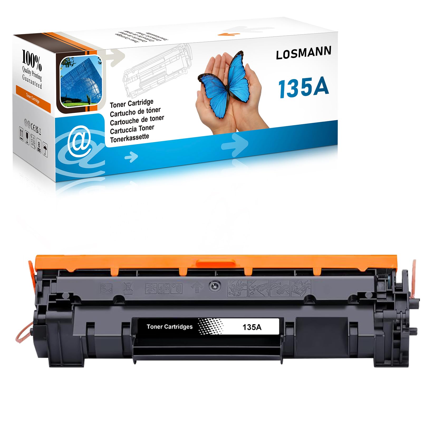 LOSMANN Toner 135A W1350A (Z CHIPEM) kompatybilny z HP 135A 135X W1350X kompatybilny z LaserJet MFP M234dw M234sdw M234sdn M234dwn M209dw M209dwn M234 M209 (1 czarny)