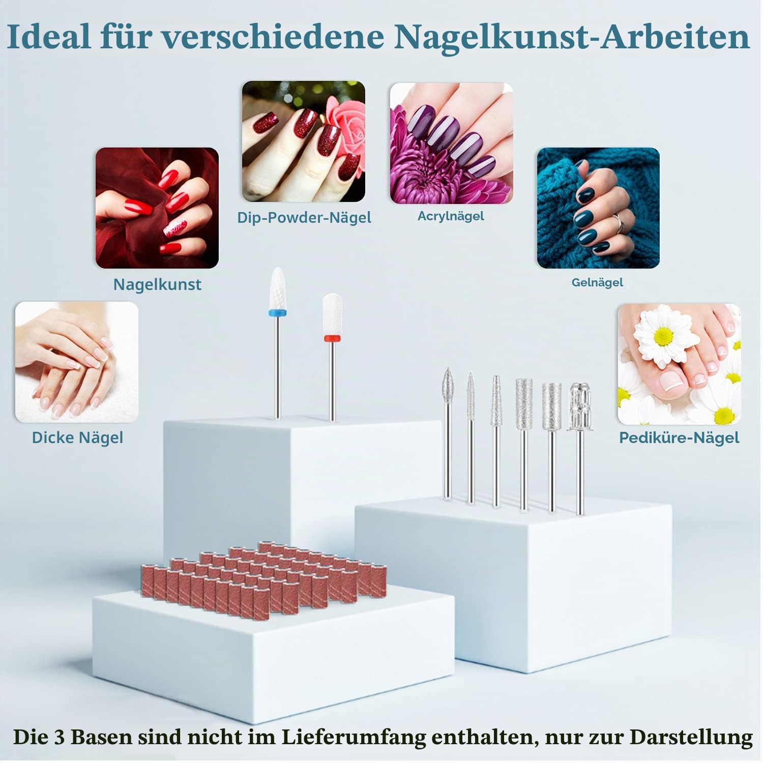 Elektrische Nagelfräser für Gelnägel, 35000 u/min Professionelle Nagelbohrer mit Touch-Tasten und mit LCD Bildschirm, Nagelfeile Maniküre Pediküre Set, Nagelpflege Set für Nägel Design