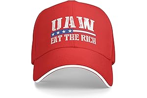 eat The Rich UAW Baseball Caps Breathable Hat for Men Women