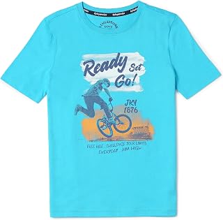 Jockey AB23 Boy's Super Combed Cotton Graphic Printed Half Sleeve T-Shirt (Prints May Vary) Price In India