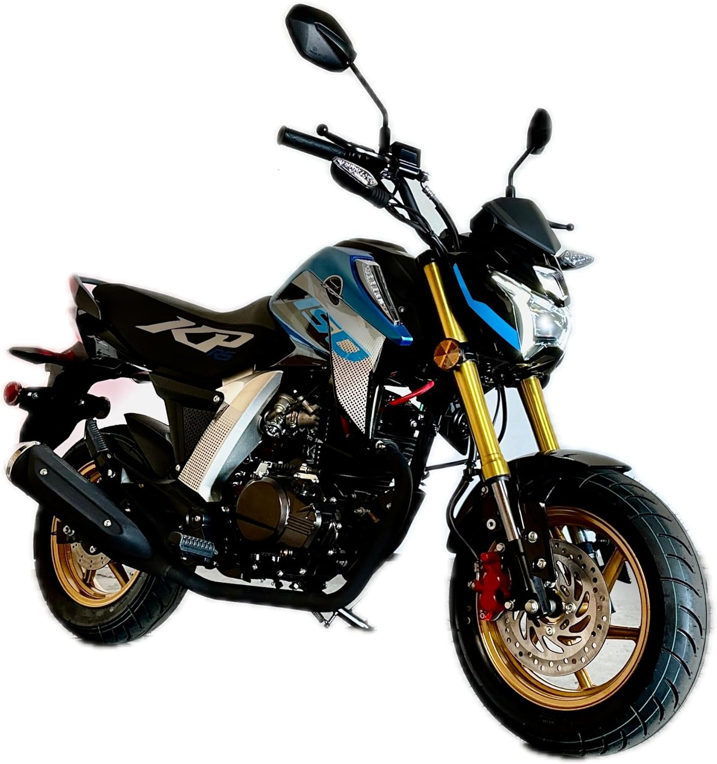 150CC KP-MINI RS Motorcycle, EFI Fuel-Injected, 5-Speed, Street Bike, Compact, Upgraded, BLUE