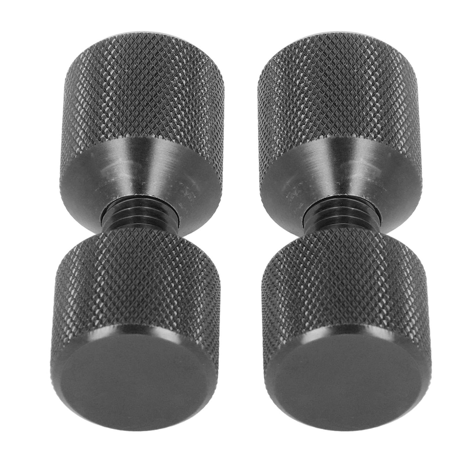 Goupilles d'alignement de Premium, 2 Pièces, 1 1/8 Pouces Anodisées A um, Jeu de Broches à Double Trou pour Brides de 0.5 à 14 Pouces 150LB (BLACK)