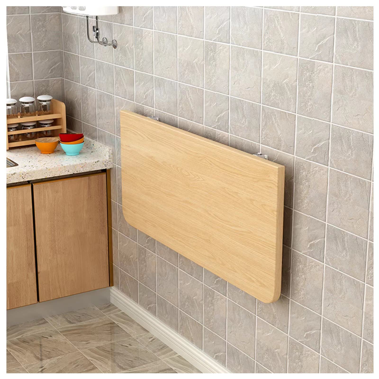 Table pliante flottante murale en bois pour bureau à domicile et petits espaces