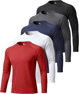 ZITY Long Sleeve Shirts for Men UPF 50+ Moisture Wicking Workout | Fast Dry,4-Way Stretch,Breathable,Soft Comfort Fabric,Swimming,Surfing,Athletic Fit,Running,Workout,Gym,Outdoor,Fishing