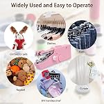 Handheld Sewing Machine, 22 Pcs Mini Portable Cordless Sewing Machine, Household Quick Repairing Tool with Conventional Kit, for Fabric Cloth Handicrafts Home Travel Use (Pink)