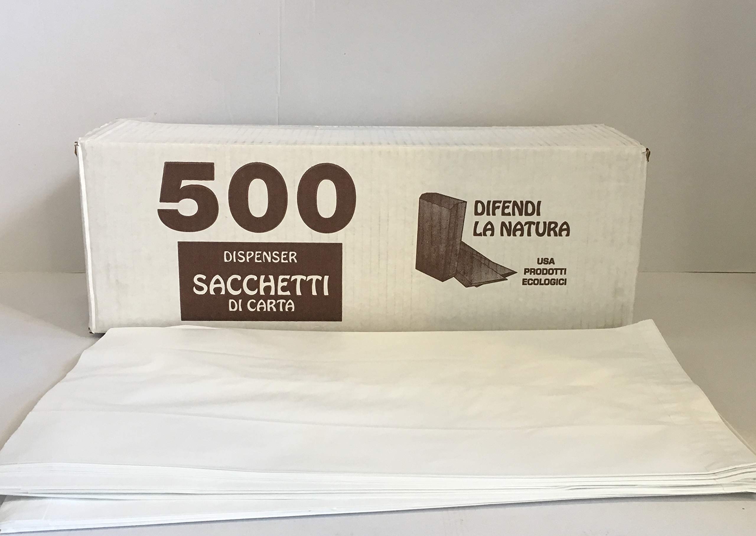 50/100/500 Sacchetti di Carta Bianchi 25x50 cm Sacchetto in Carta Kraft Bianca per Alimenti Pane Dolci DOLCIUMI Articoli da Forno ORTOFRUTTA (500)