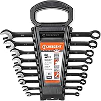 Vista 3 de Crescent Juego de llaves métricas combinadas de patrón largo de 9 piezas X10 de 12 puntos - CCWS9BM