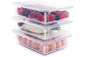 yiautao Food Storage Container 3-Pack - Keep Your Food Fresh and Organized