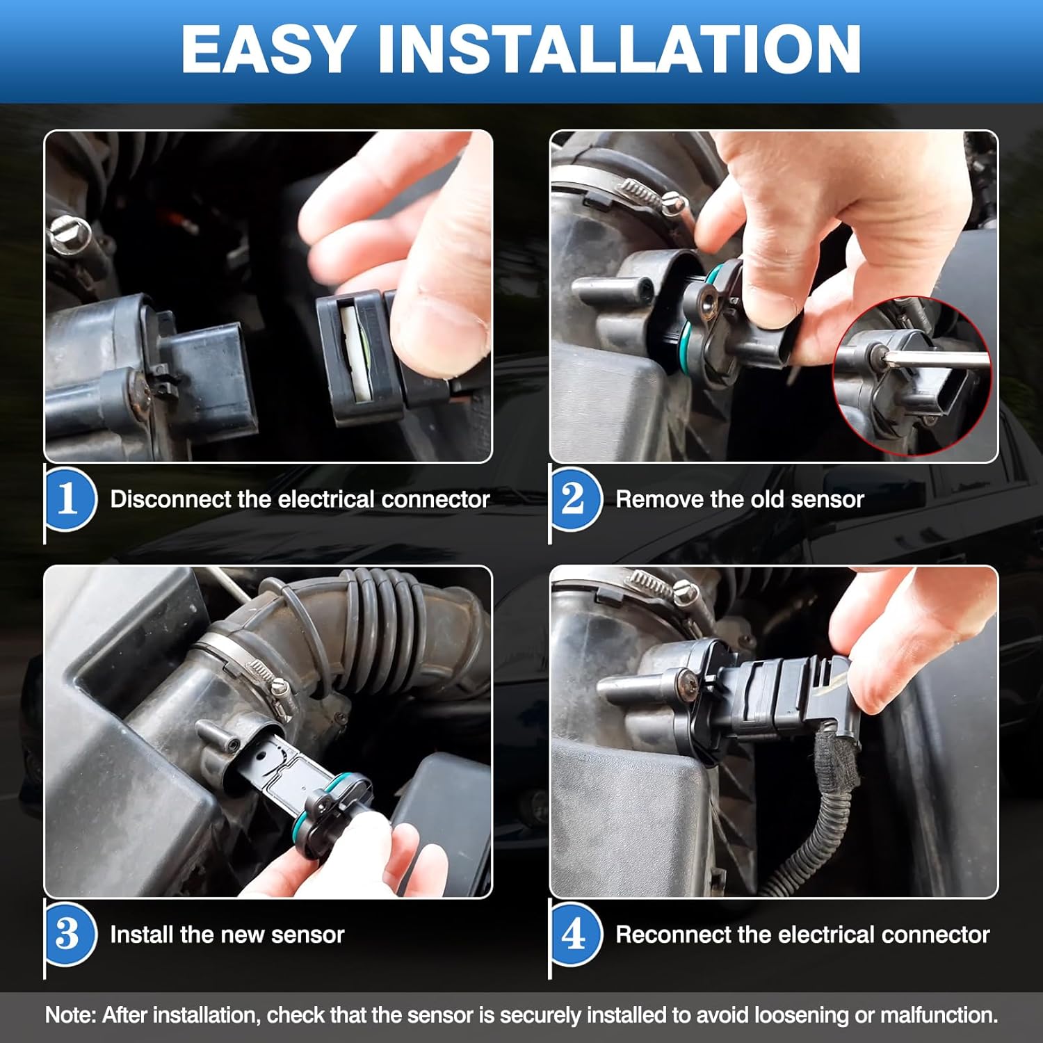 TOP-MAX Mass Air Flow Sensor MAF Meter Fit for 2012-2021 Chevrolet Cruze Limited Sonic Trax 1.4L 1.6L 1.8L 2.0L 2.4L L4, Replaces for 0280218419