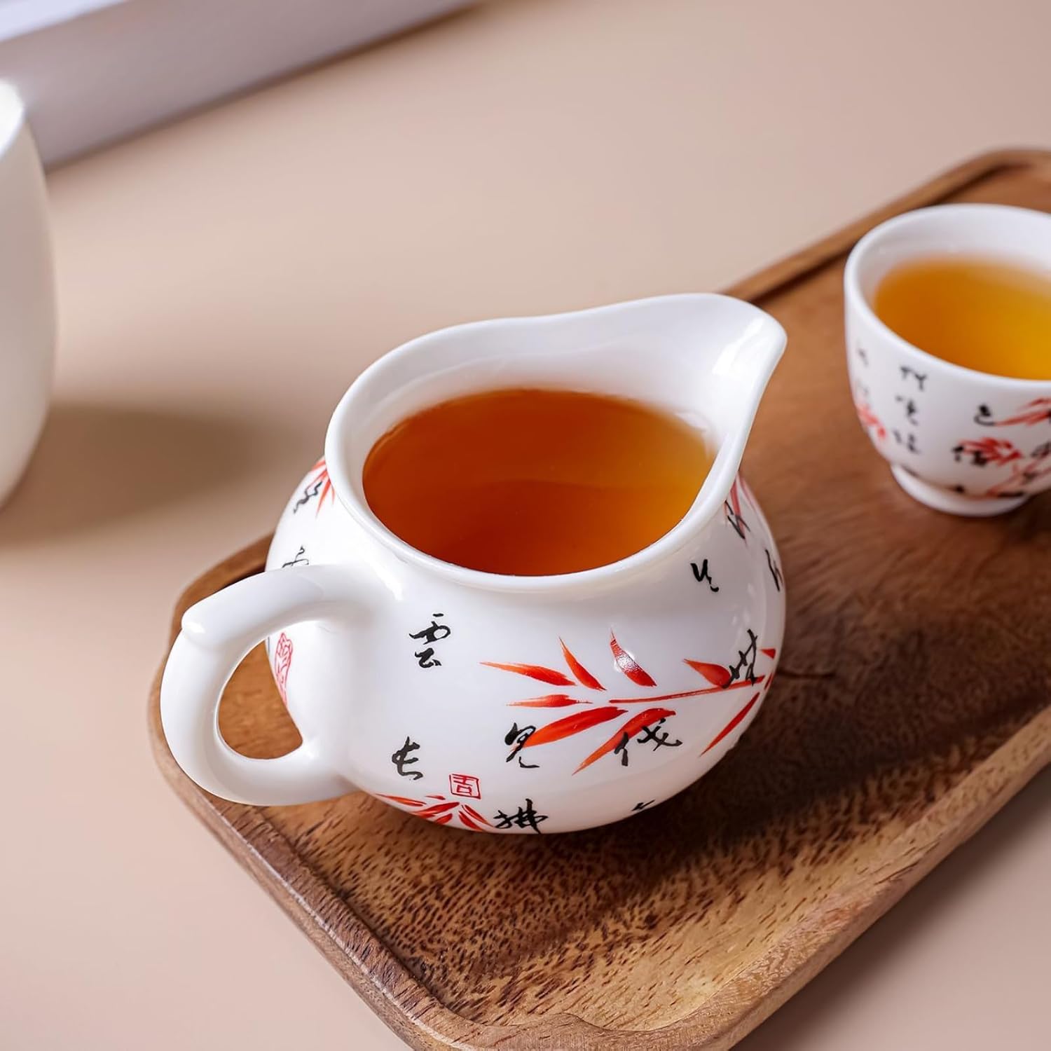 Ceramics Fairness Cup, 180ml 6.1oz, Tea Dispenser Household Kung Fu Tea Set Accessories