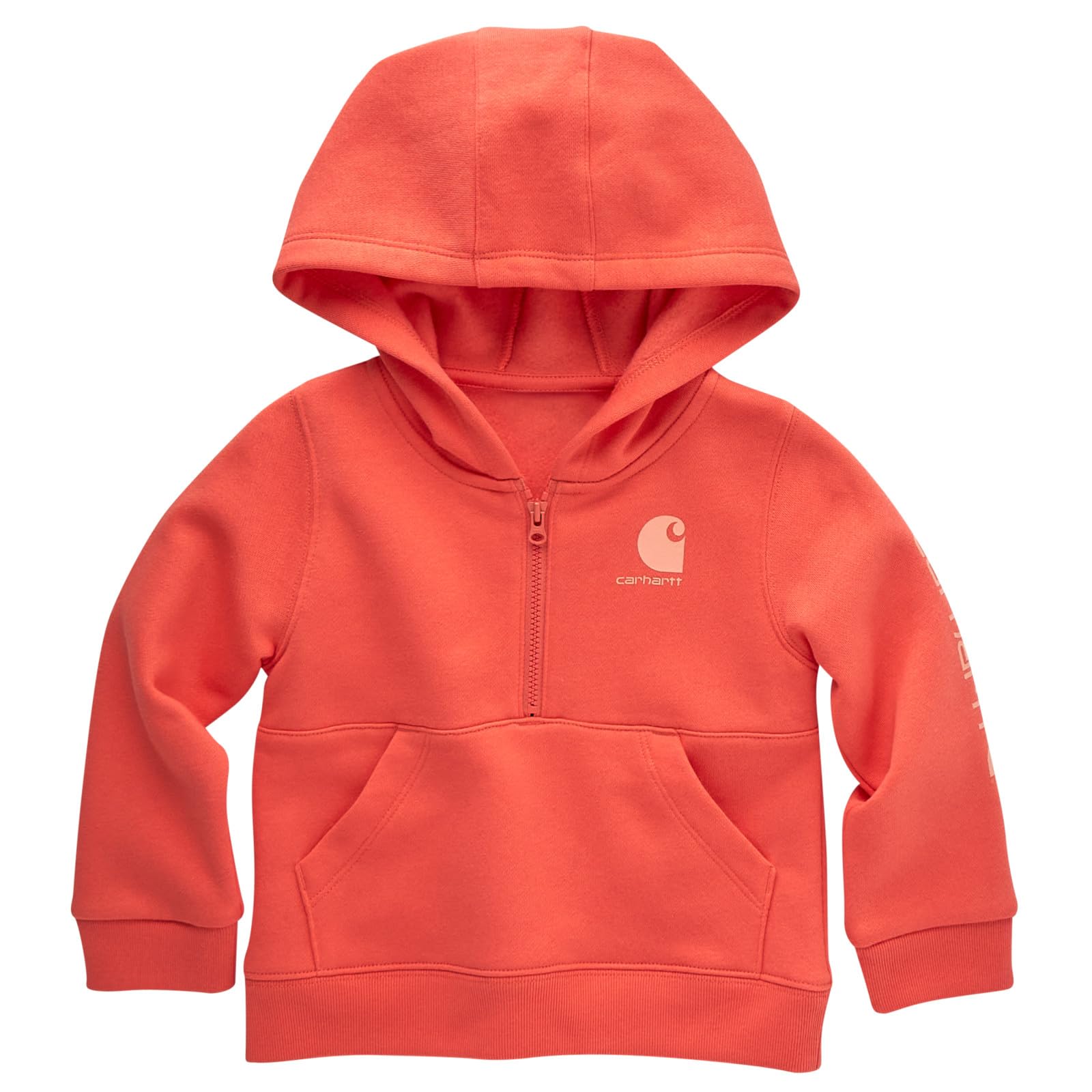 CarharttGirls' Long-Sleeve Half-Zip Hooded Sweatshirt
