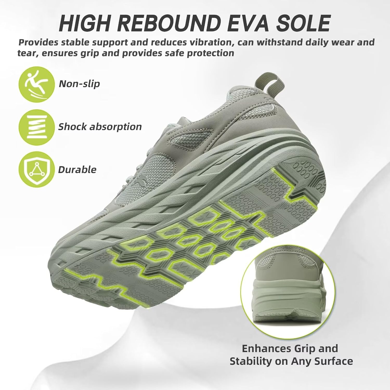 Women's Orthopedic Diabetic Wide Toe Box Walking Shoes: Comfortable Arch Support Plantar Fasciitis Orthotic Swollen Sneakers, Casual Flat Feet Tennis Walking Shoes for Foot Heel and Pain Relief - Image 8