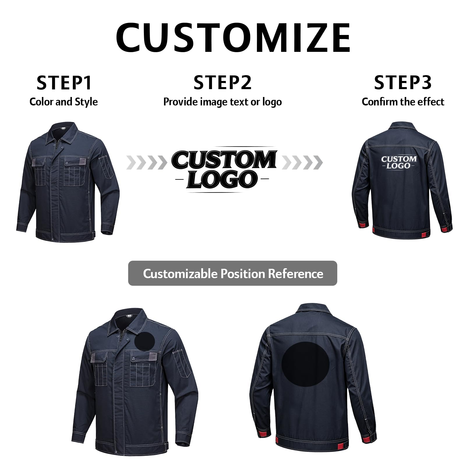 Camicia da lavoro da uomo con logo personalizzato Ripstop resistente agli strappi uniforme per officina Contractor Servizio in loco
