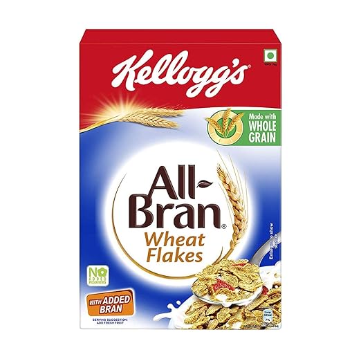 Kellogg�s All Bran Wheat Flakes 440g | Made with Whole Grain, 7 Essential Vitamins and Iron | High in Protein & Fibre | Breakfast Cereal
