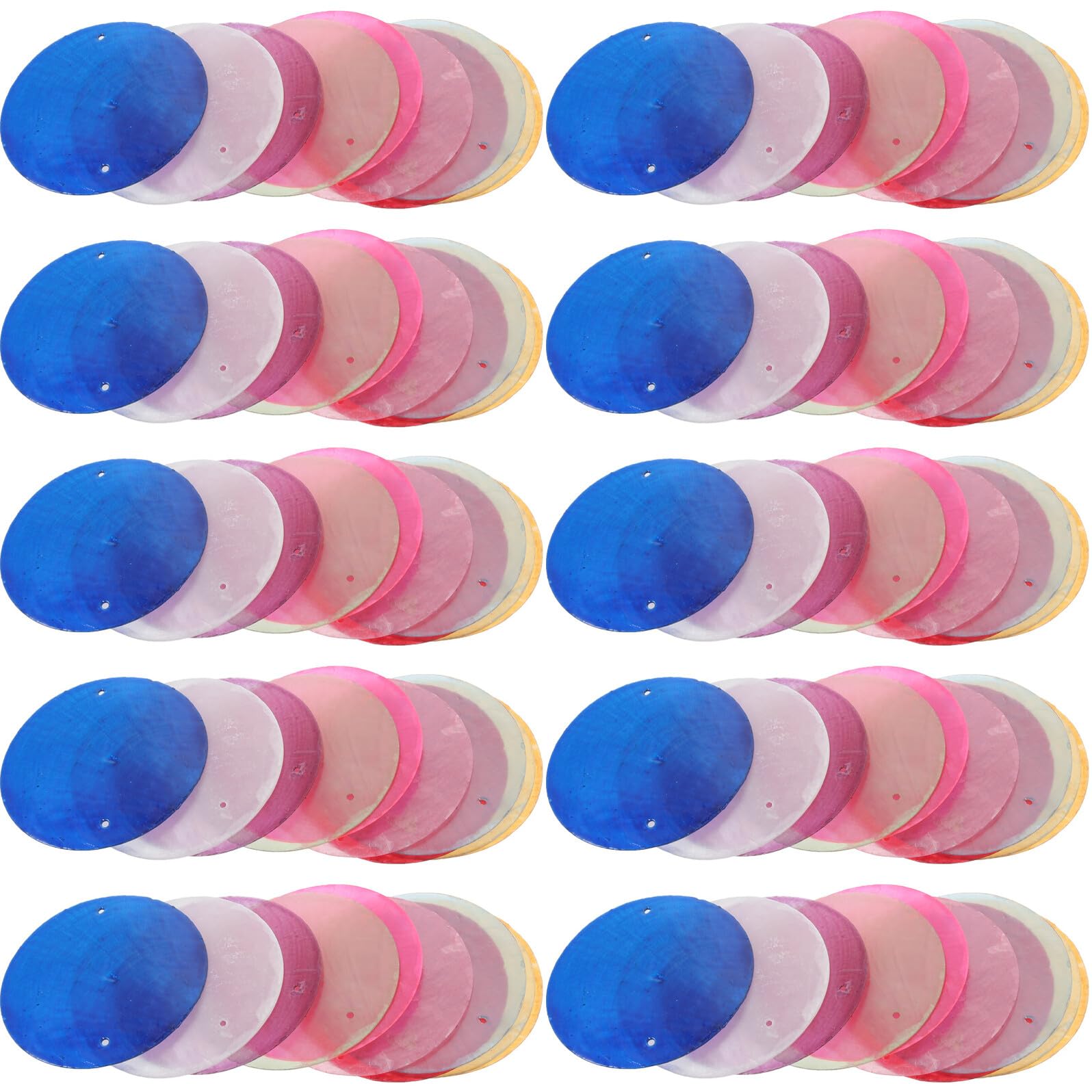 Tranches naturelles de coquillages pour boucles d'oreilles nacrées - 8