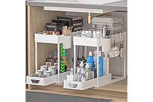 HI NINGER Adjustable Height Under Sink Organizers