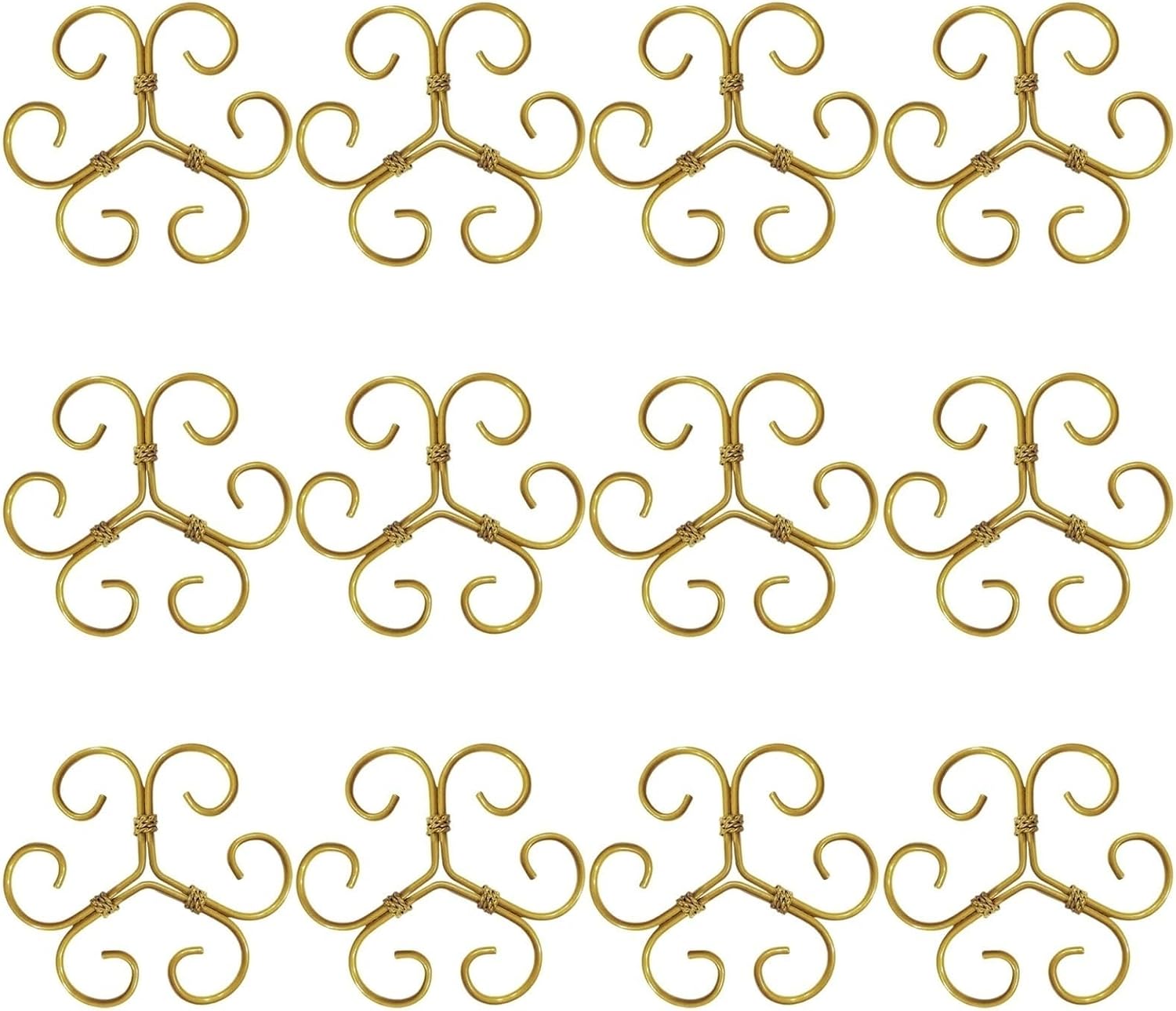 Plant Stem Stand Set, Indoor Plant Stabilizer, Reusable Climbing Plant Stand(Gold B,12pcs)