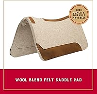 Vista 2 de Weaver Equine Almohadilla para silla de montar de caballo de fieltro de mezcla de lana contorneada de 30" x 30", almohadilla para sillín occidental