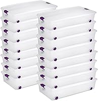 Vista 11 de Sterilite ClearView Latch - Caja de almacenamiento con ruedas para debajo de la cama, contenedor apilable con tapa, contenedor de plástico