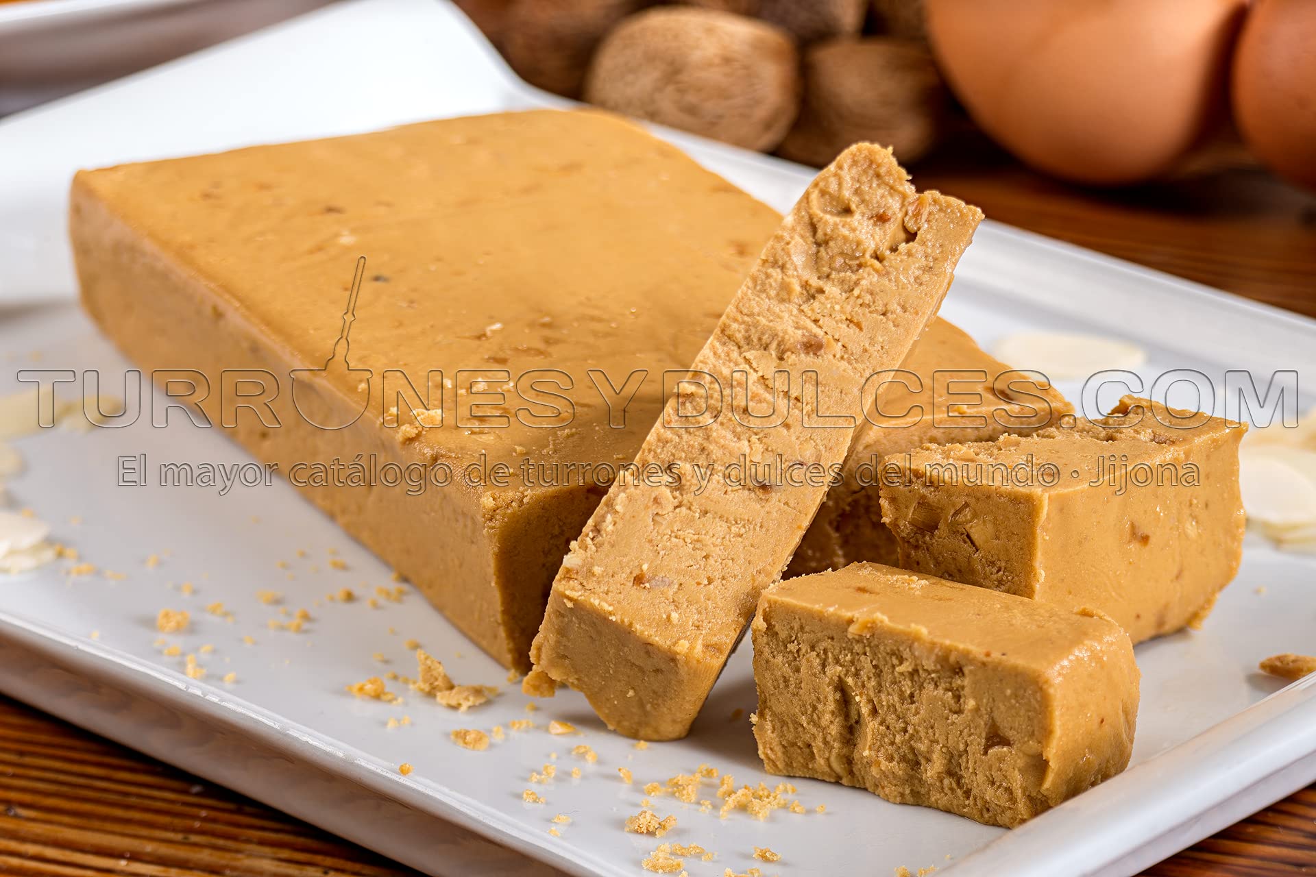 Turrón Artesano de Jijona 74% almendra marcona NACIONAL 500 gramos Edición Gourmet papel Oro
