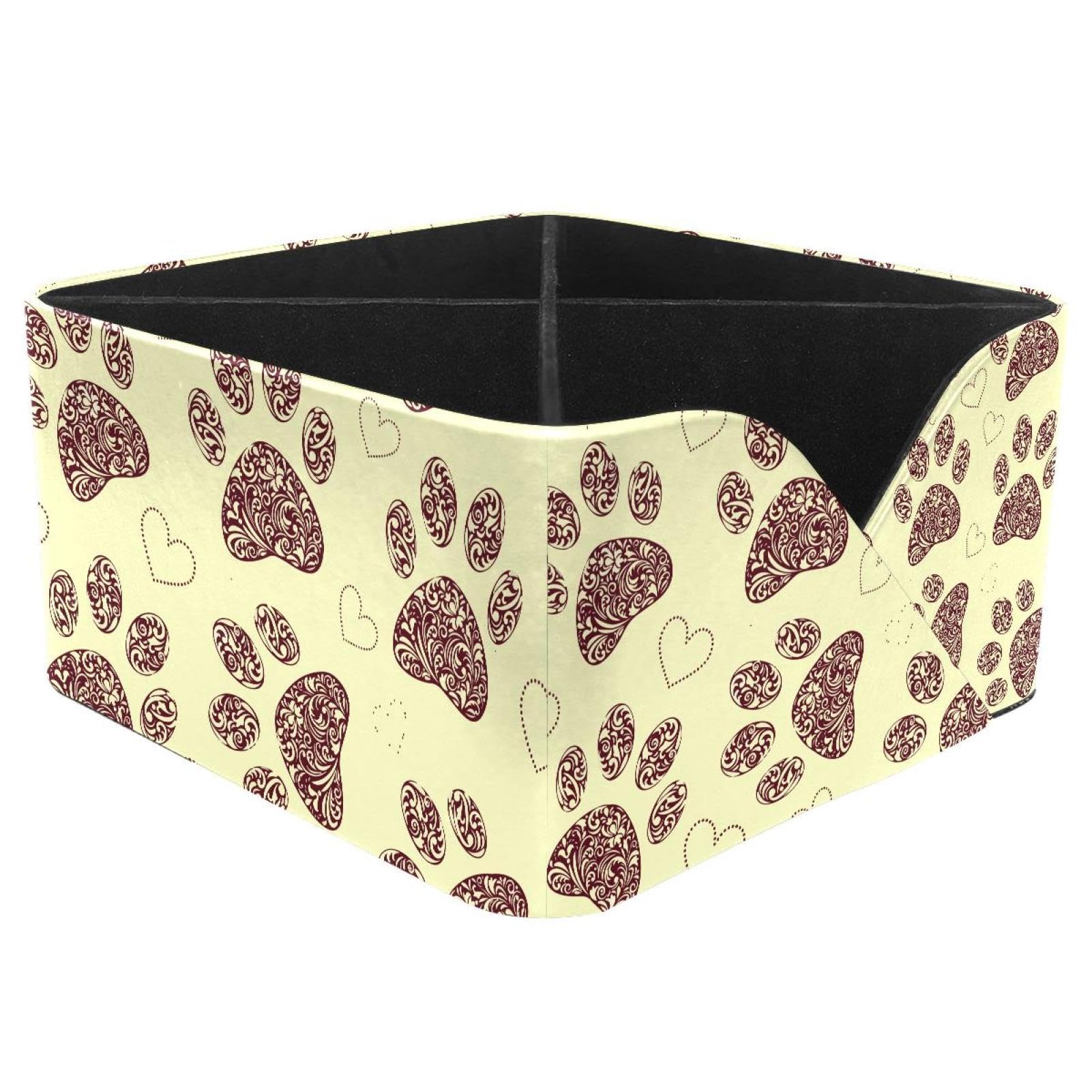 KengjuTesu Animal Paws Desktop Organizer Pen Holder, Rectangular Pencil Cup for Office, Study and Makeup Stations