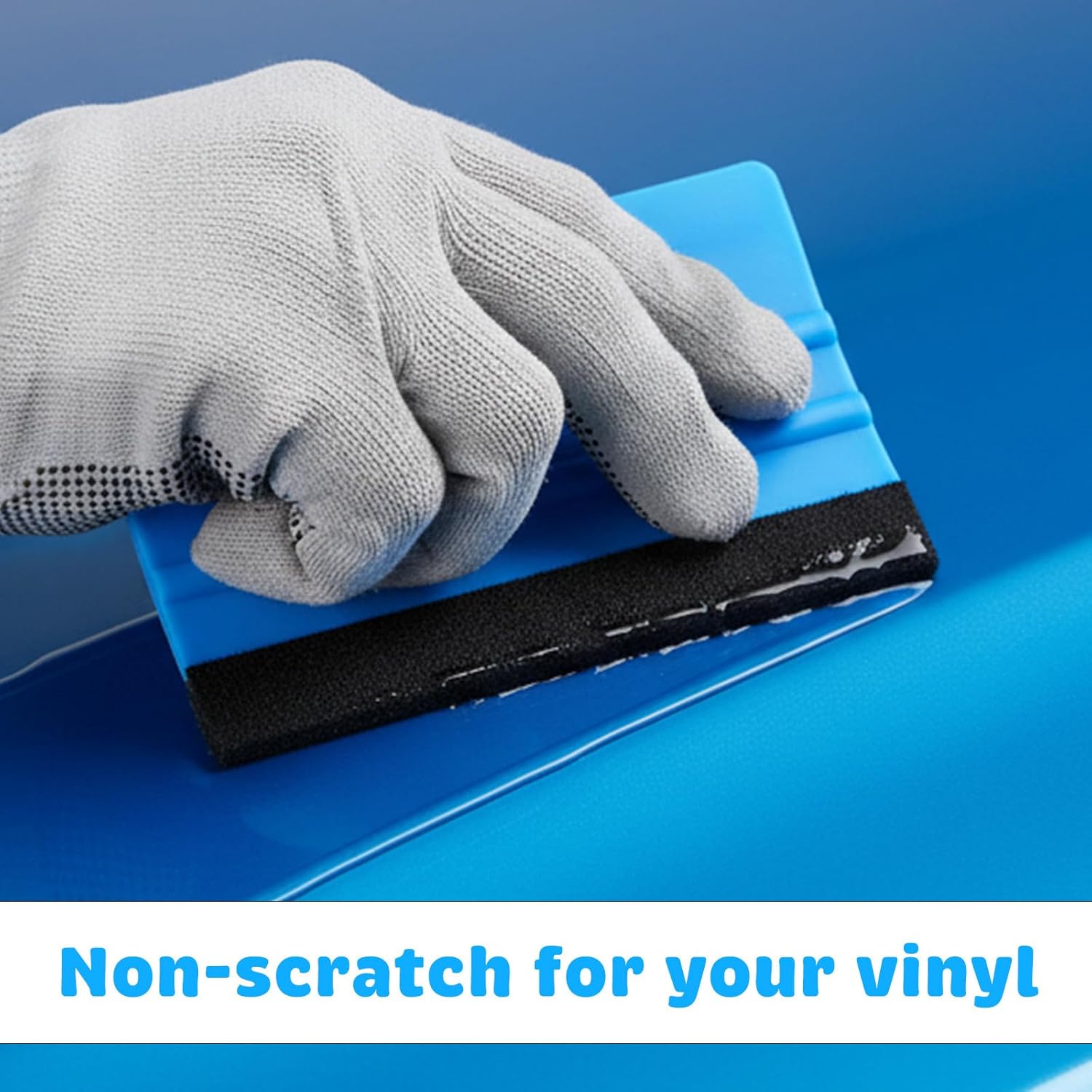 100 Pcs Squeegee for Vinyl Decals, 4 Inch Felt Edge Scraper Applicator Tool for Car Window Tint, Windshield Glass Cleaning, Wallpaper Installation - 50 Blue & 50 Yellow