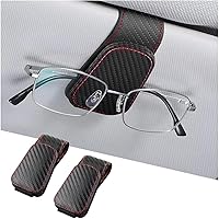 Vista 42 de AICEL Soportes para lentes de sol para visera solar de automóvil, soporte de cuero para colgar gafas, soporte magnético para lentes y clip