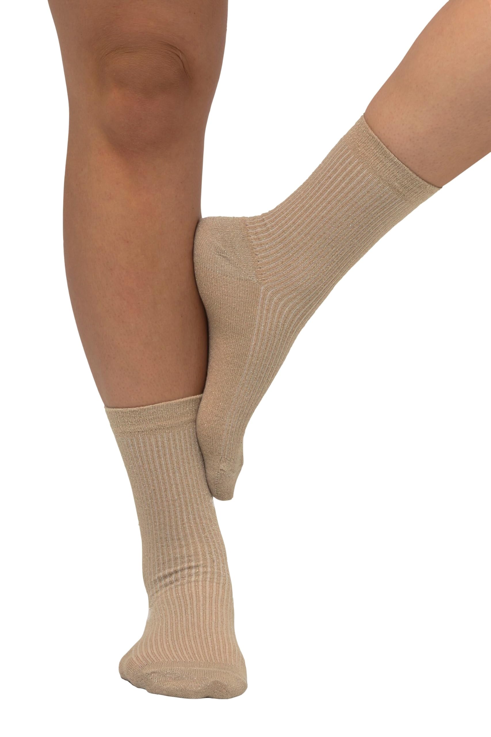 Ulla Popken Ladies Plus Size Plus Size Ribbed Stockings Golden 820845, gold, 39-42 Große Größen