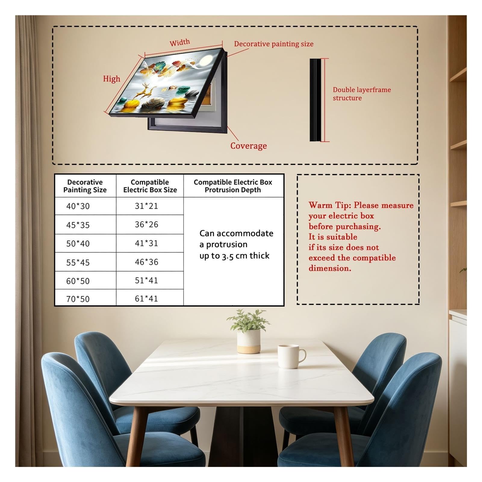 Copertura Quadro Elettrico Decorativa Nascondi Copertura Del Contatore