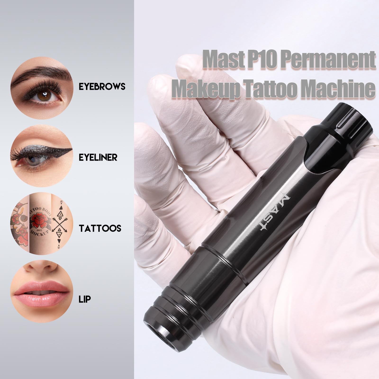 Mast P10 Tattoo Maschine Pen Rotations Pen für Microblading, Lippen & Eyeliner Rosa