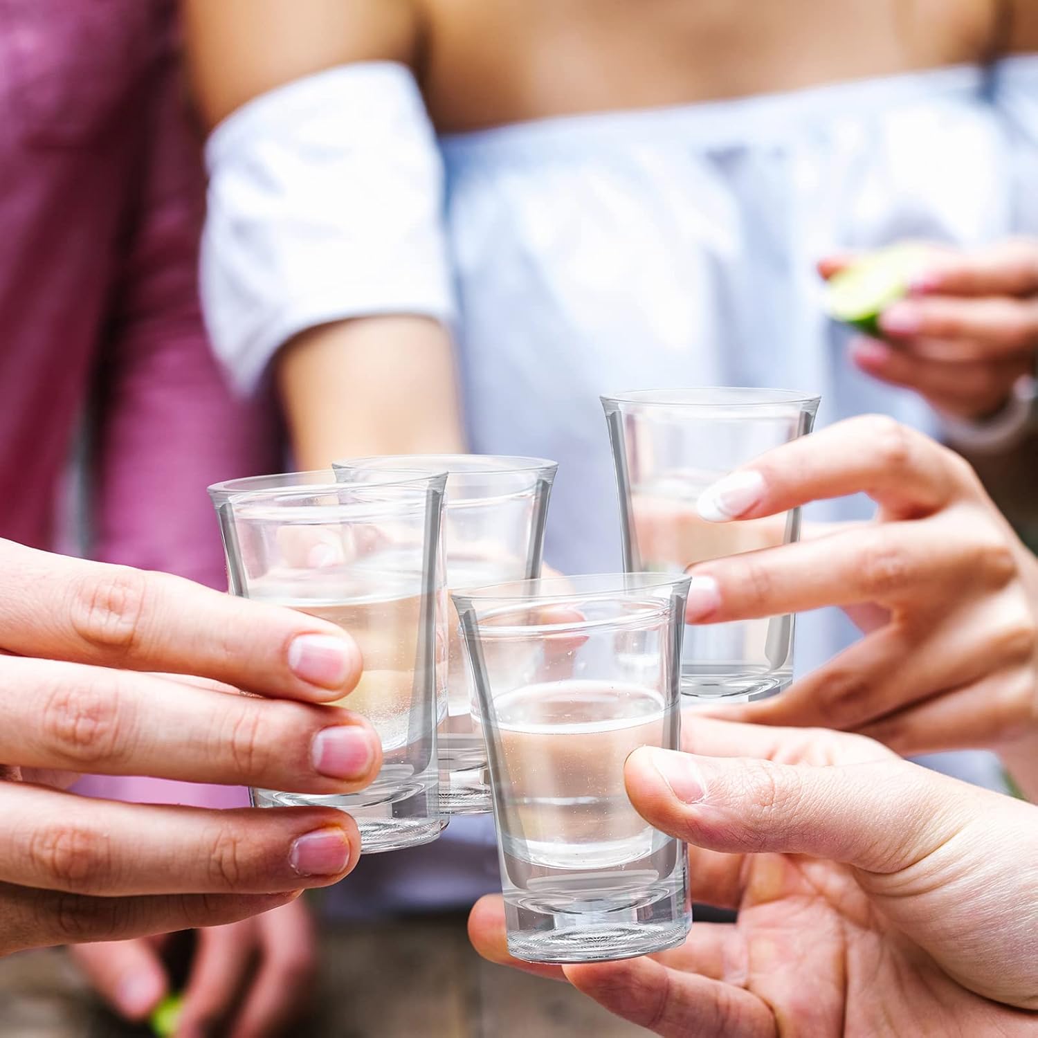 85 Pieces Unbreakable Bulk 1.4 Oz Heavy Base Whiskey Clear Cute Shot Glasses for Bar Party Favor, Night Bar Game - Image 4