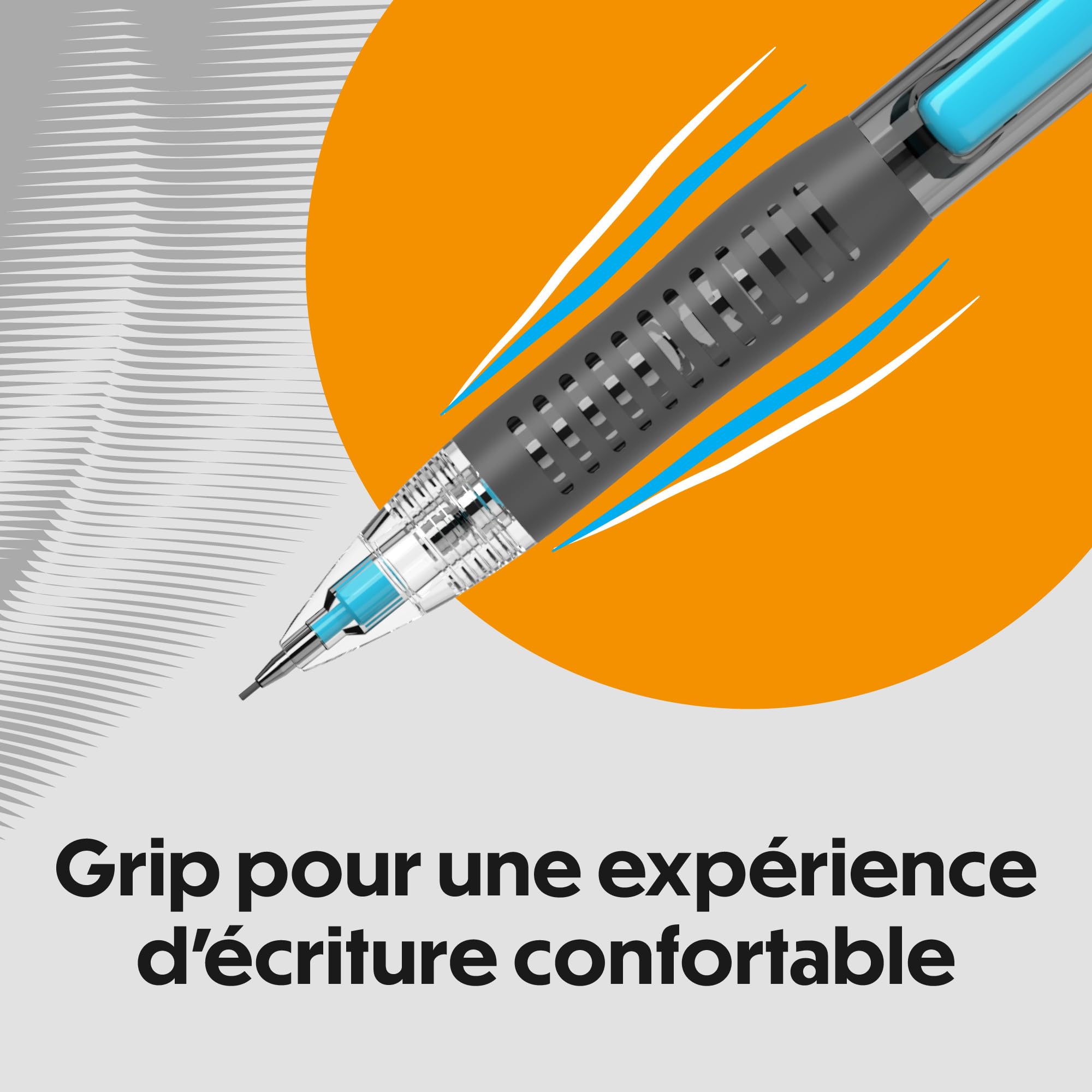 BIC Break Resistant Porte-mines avec Gomme Rétractable et Mine Infusée de Nano-Diamants - Lot de 12