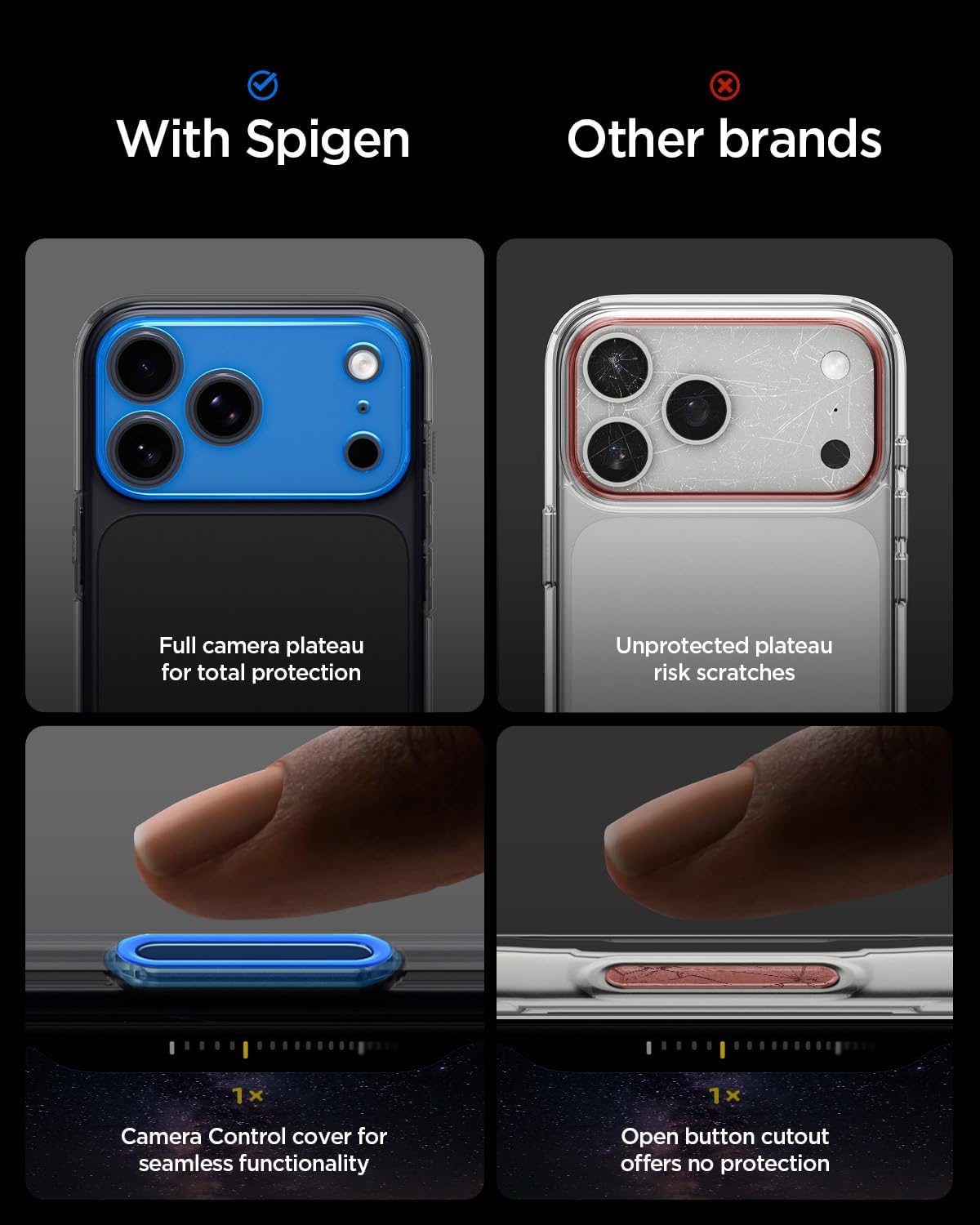 Spigen for iPhone 17 Pro Case, Ultra Hybrid T MagFit [Camera Control Button] [Compatible with Magsafe] - Matte Black - Image 3