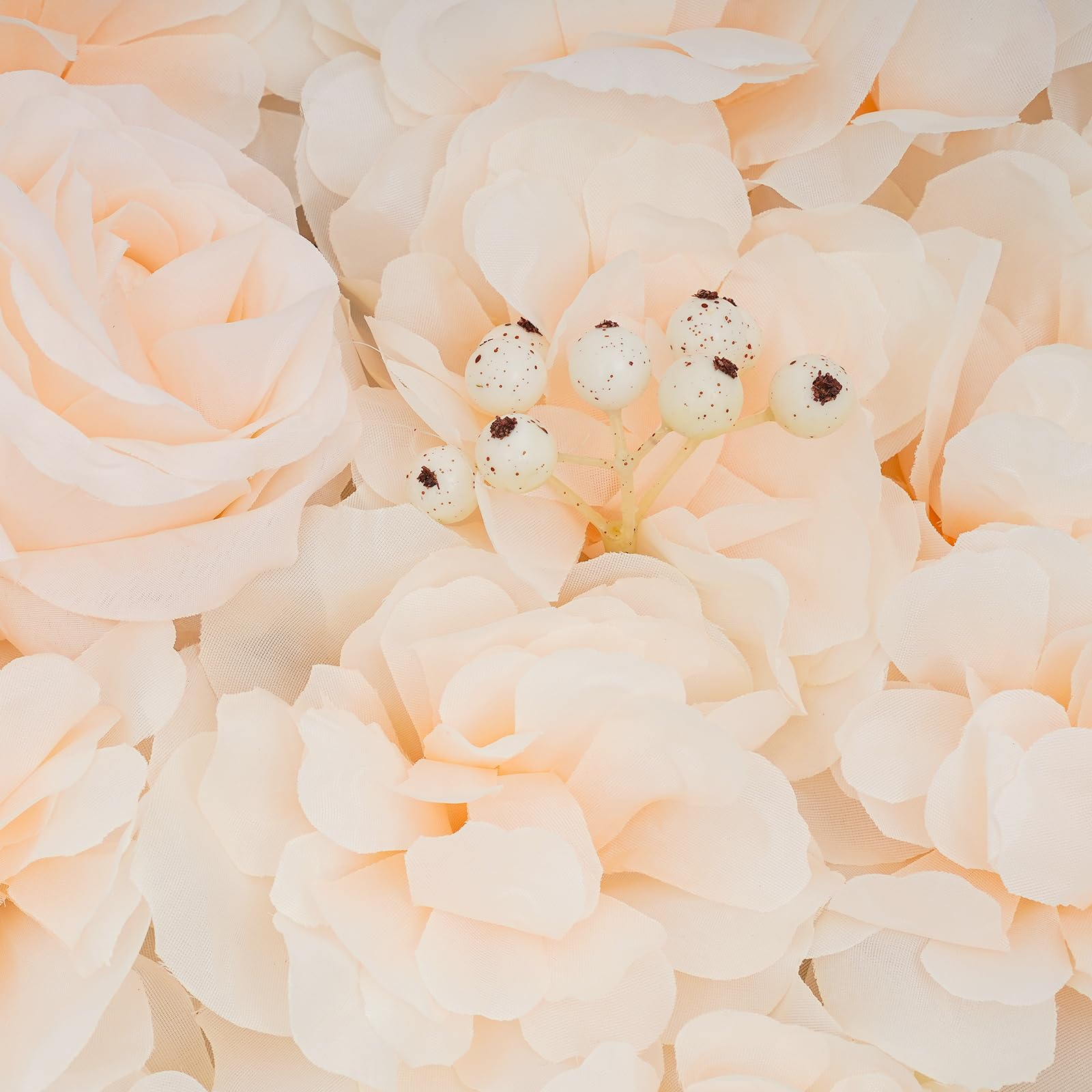 6 Stück Blumenwandpaneel Künstliche Blumenwand Rosenwand Hochzeit Straße Hintergrund Dekor 40x60cm Weiß Blumengestecke Blumenwand