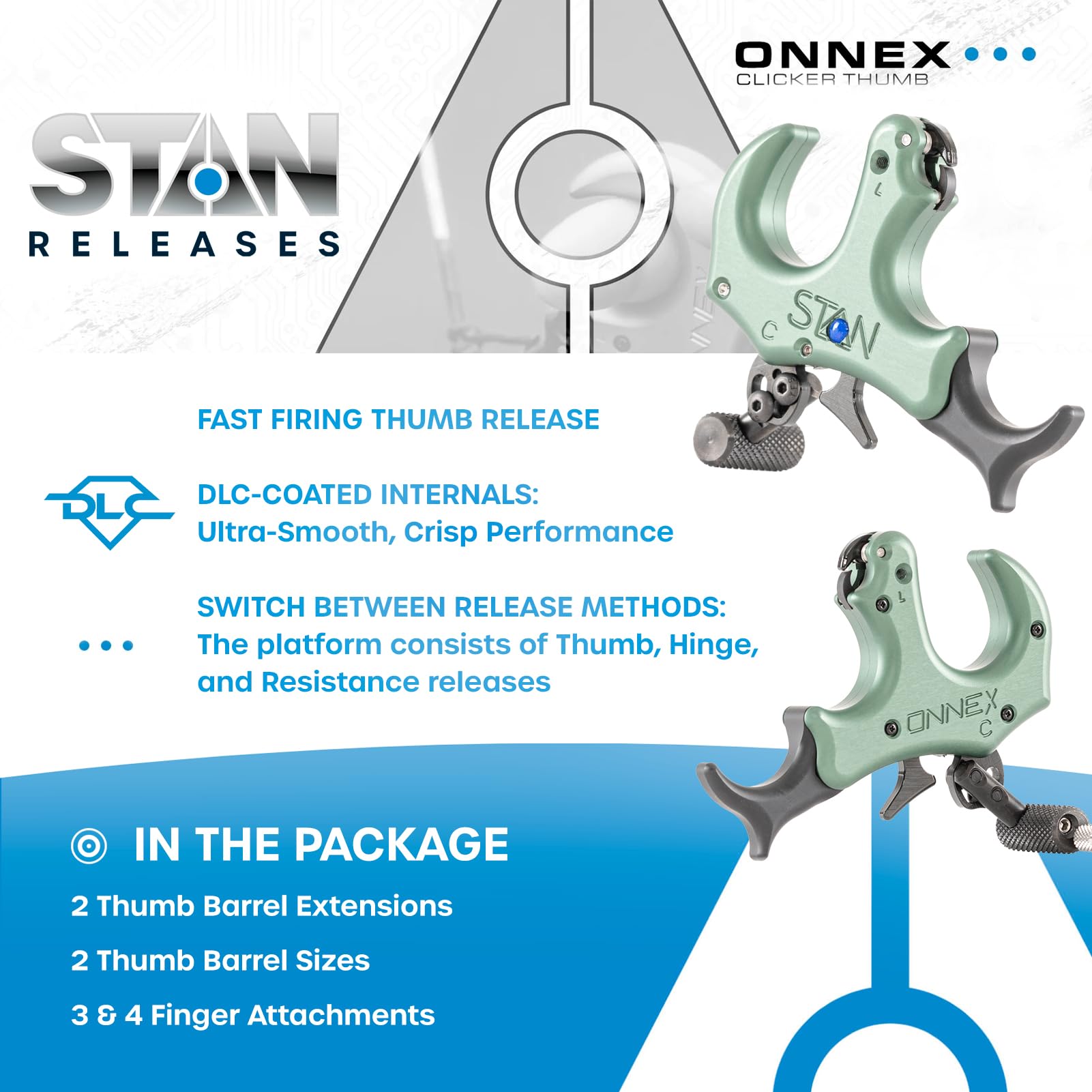 STAN OnneX Clicker - Daumenentriegelung - Salbei - X-Large