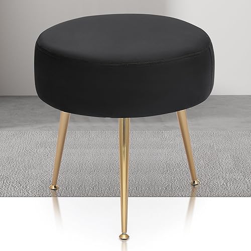 Miniatura 9 de Magshion Moderno sillón tapizado de terciopelo con respaldo festoneado con patas doradas y almohada suave para sala de estar, cómoda silla de