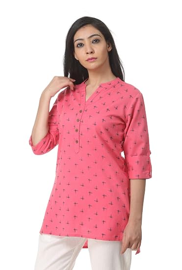 Printed Pink Cotton Flex Short 