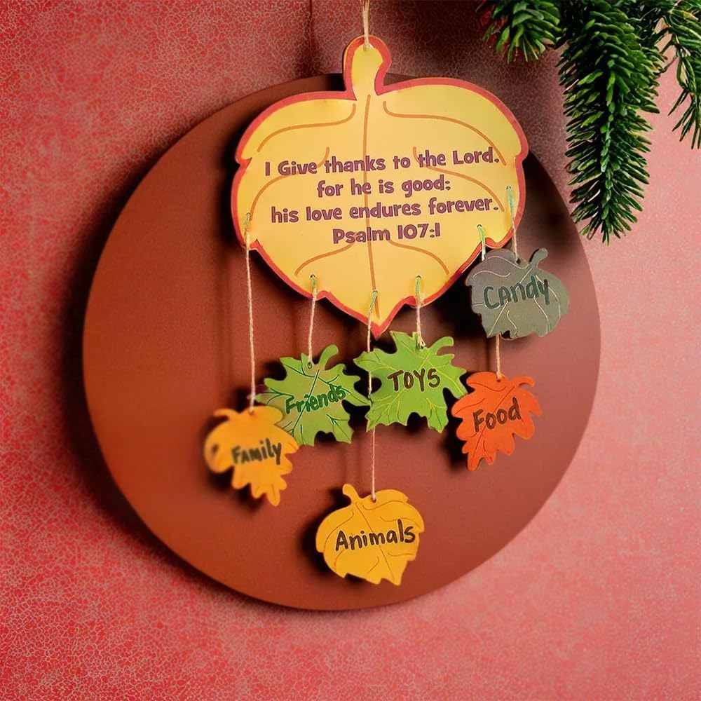 Thankful Leaves Mobile Craft Kit -Makes 12 - Crafts for Kids and Fun Home Activities image 3