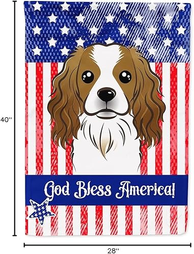 Vista 410 de Caroline's Treasures BB2171GF American Flag and Border Collie Garden Flag Mailbox Flag Decorative Yard Flag Banner Outside Patio Artwork Yard Flower