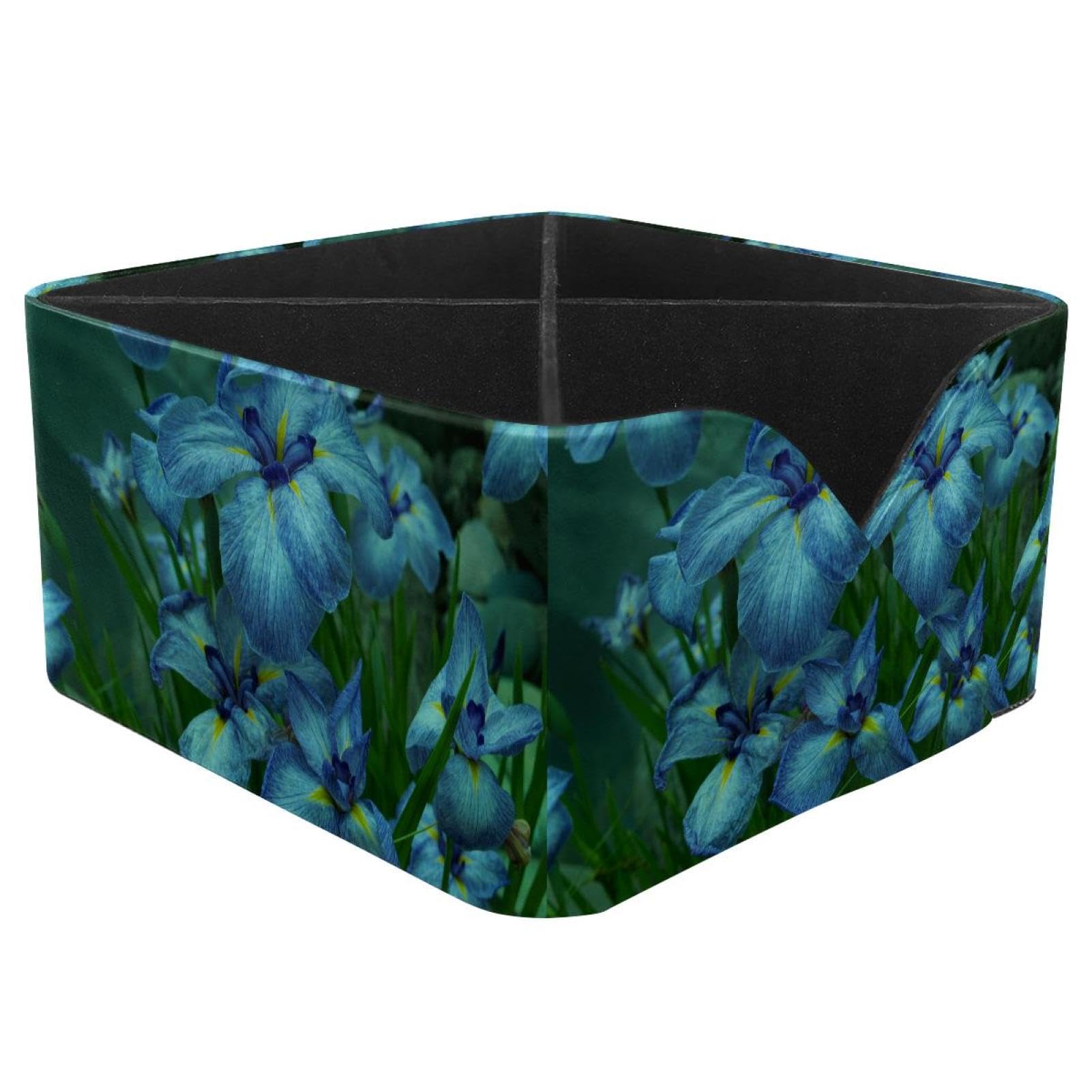 KengjuTesu Irises at Night Desktop Organizer Pen Holder, Rectangular Pencil Cup for Office, Study and Makeup Stations