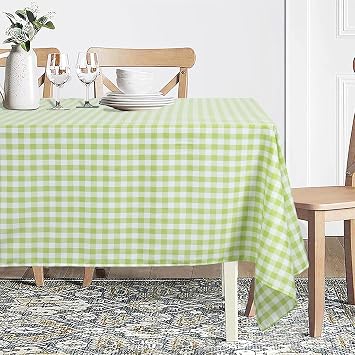 DUOBAO Checked Tablecloth Gingham Check Table Cloth for Picnic Christmas Tablecloth Buffalo Plaid Rectangle Checkered Farmhouse Table Overlay Linen Table Cover Mint 84"x54"Rectangular